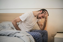 Man with untreated sleep apnea.