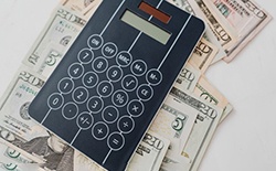 Calculator on cash