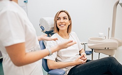 a patient getting veneers in Texarkana